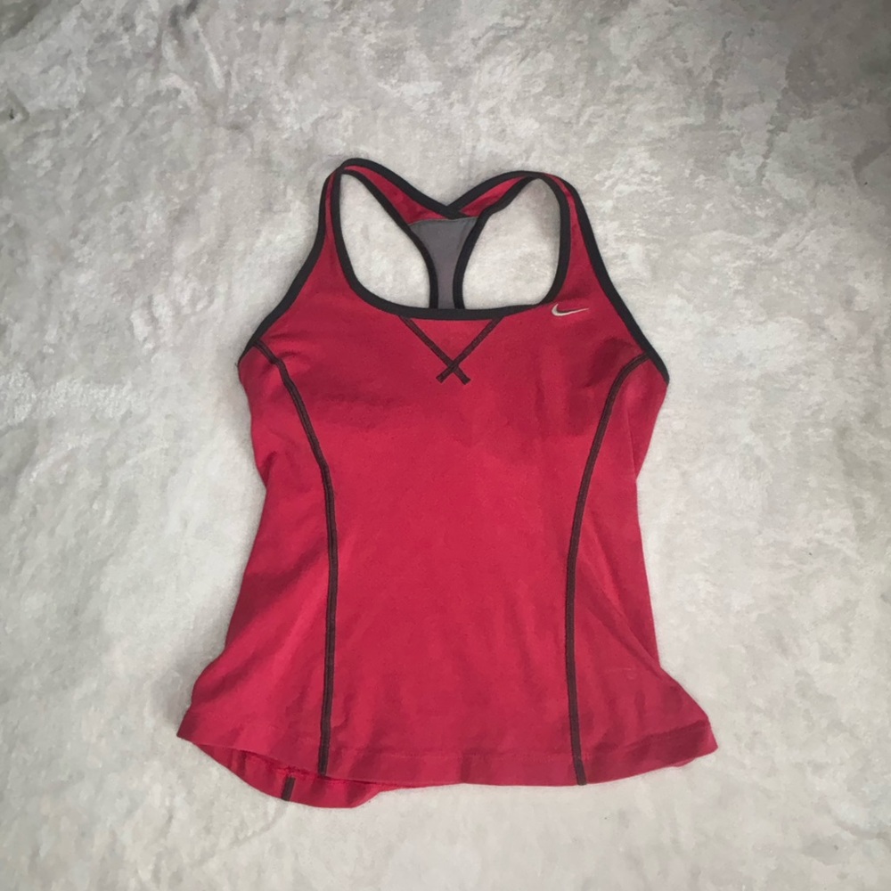 Nike dark pinkish red Athletic Tank Top